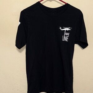 Nine Line apparel Men's Black Graphic Tee